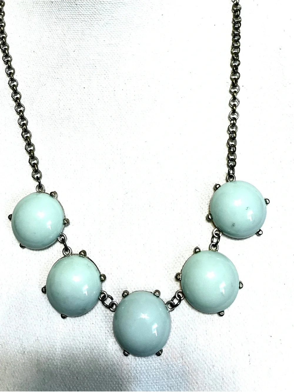 Mint Green Statement Necklace and Earrings Set